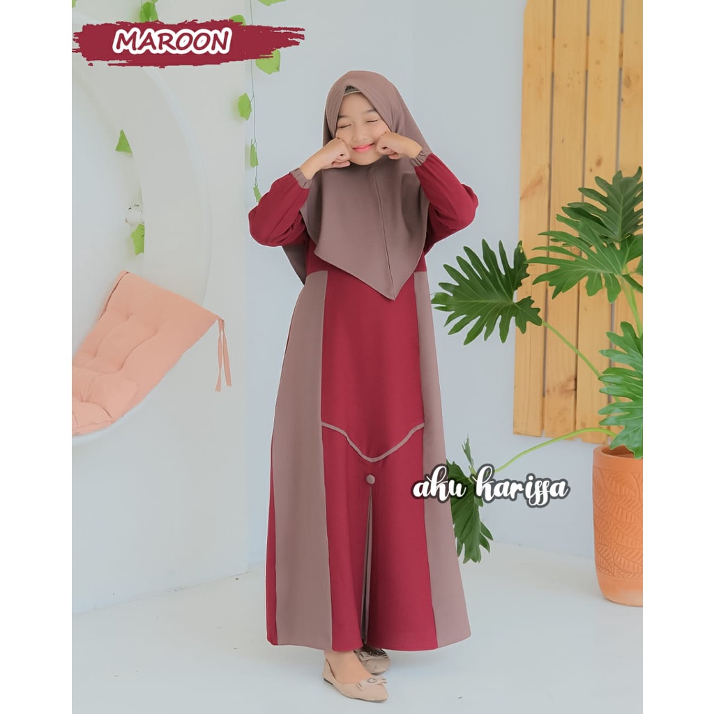 GAMIS ANAK HANIZA MAYZA KIDS AKU KARISSA BAJU MUSLIM 5-12 th tahun Kids ORIGINAL BRANDED syari baju muslim anak tanggung busana muslimahlebaran