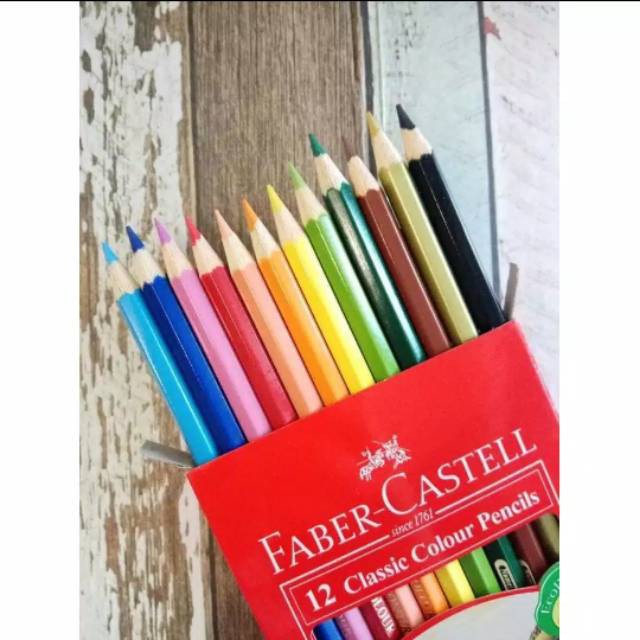 

Pensil Warna Faber Castell 12 Warna Pendek Classic