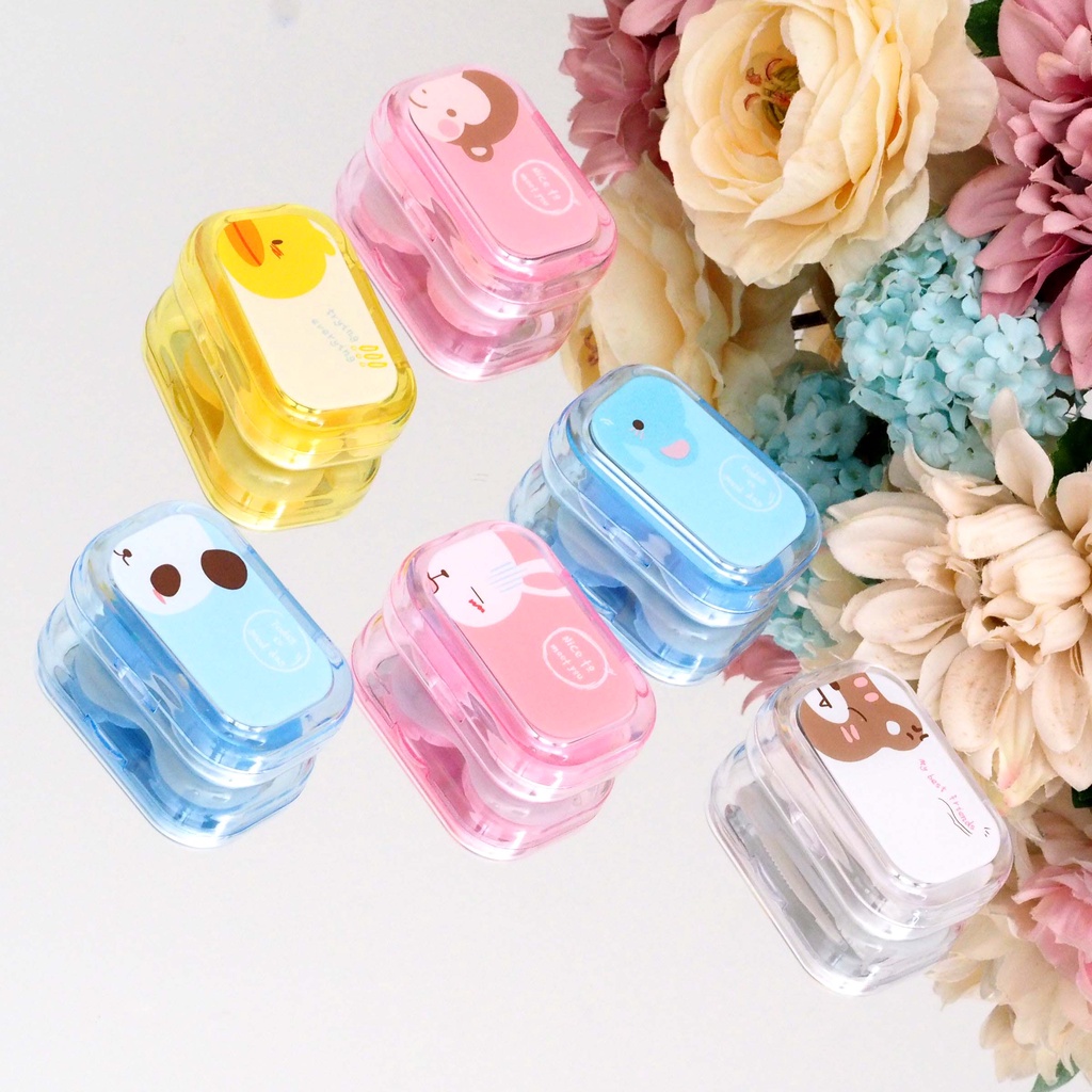 Kotak Tempat Softlens Motif Animal Cute Ada Cermin Softlens Case Travel Kit