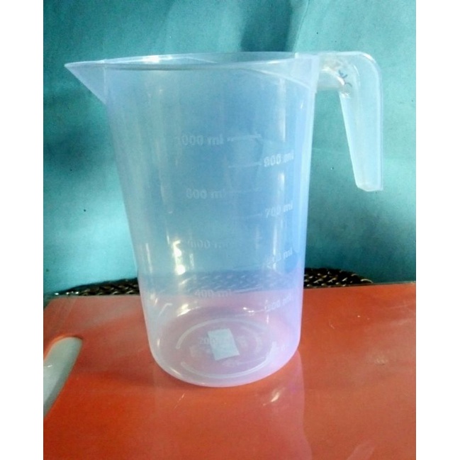 GELAS UKUR PLASTIK 1000 ML / GELAS TAKAR 1000 ML /GELAS UKUR 1 LITER
