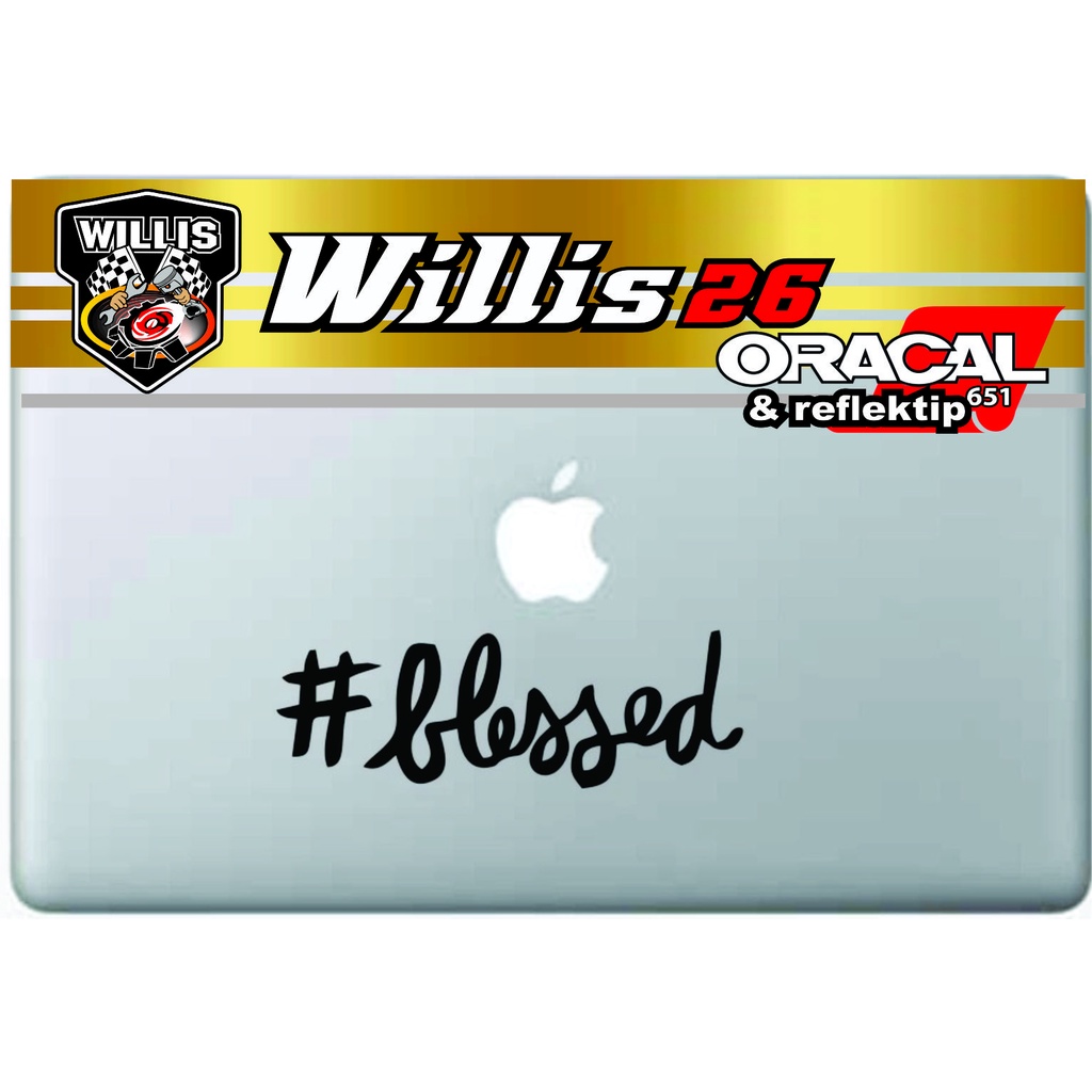

stiker blessed sticker laptop stiker cutting