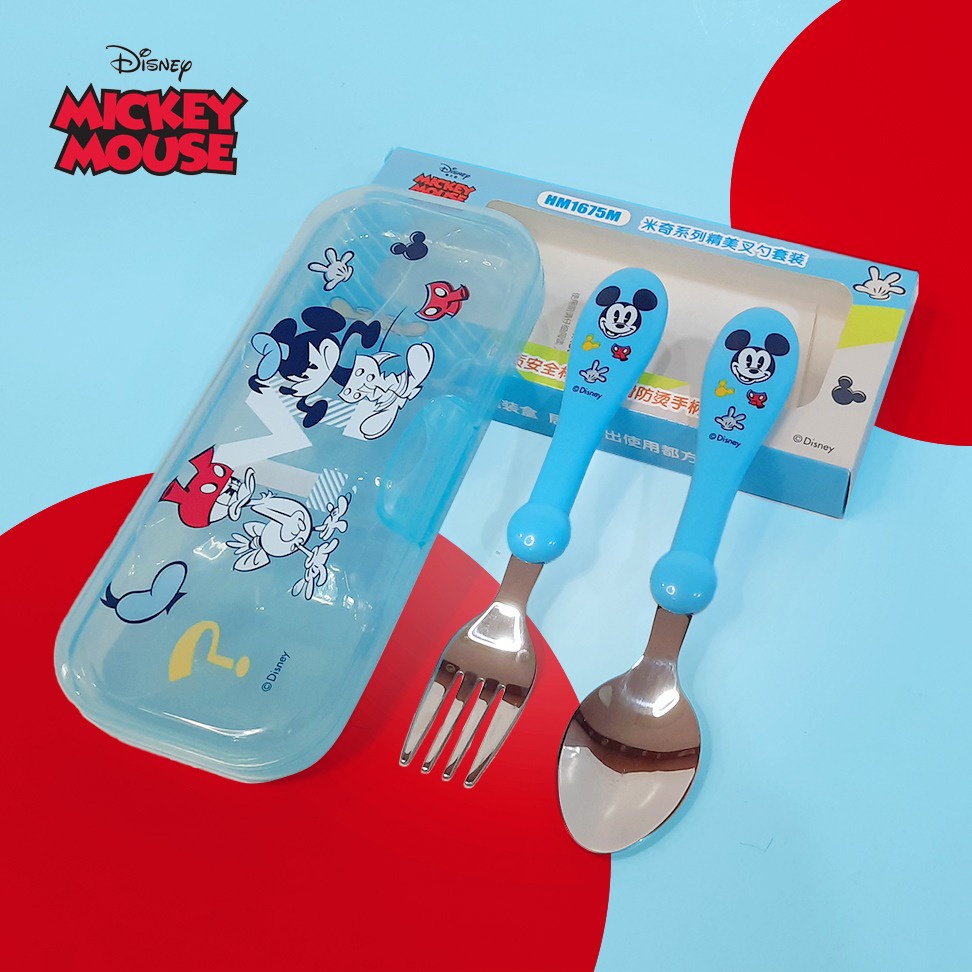 ORIGINAL DISNEY Mickey Minnie Baby spoon fork set HM1675