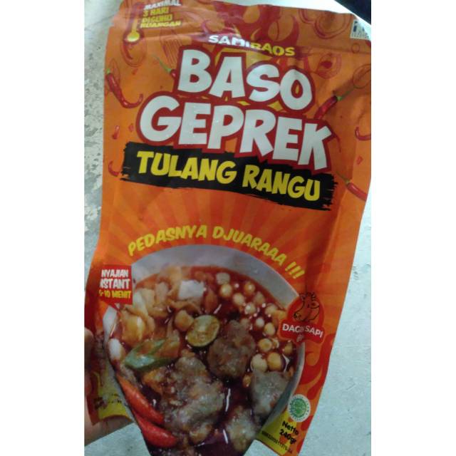 

Baso geprek tulang rangu