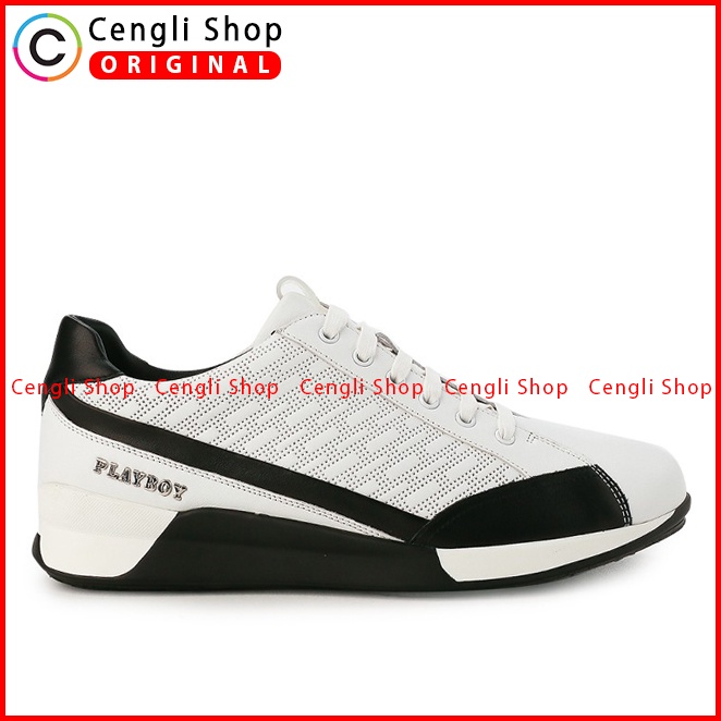 SEPATU SNEAKER PLAYBOY PRIA ORIGINAL CASUAL KETS BRANDED PUTIH PL99