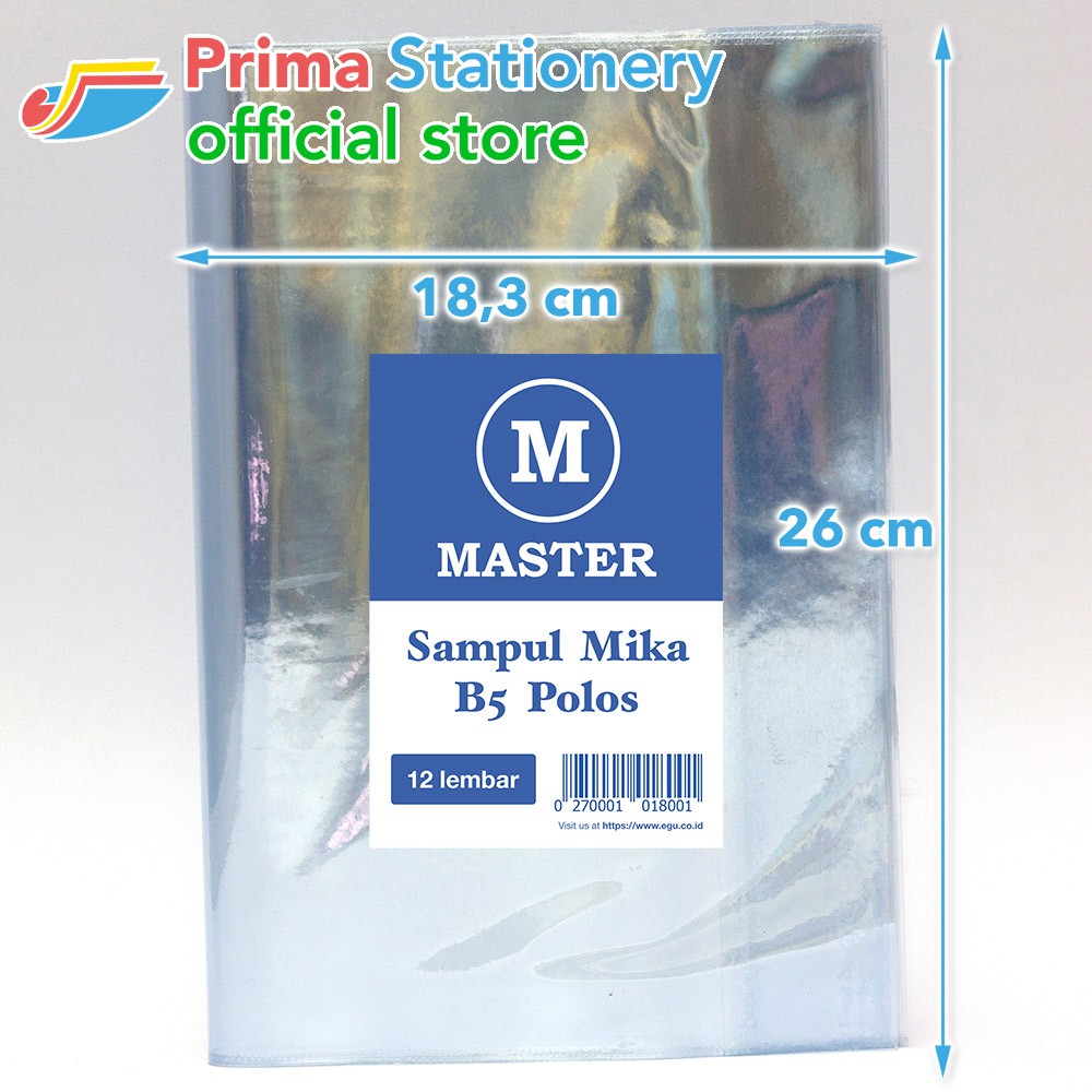 

Master Sampul Buku Mika Boxy Polos (isi 12 lembar) Plastik Book Cover B5