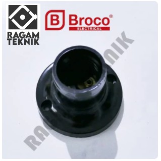 Fiting Plafon bulat dudukan Lampu Rumah Broco fitting hitam 210L 300w 250v peteng piting
