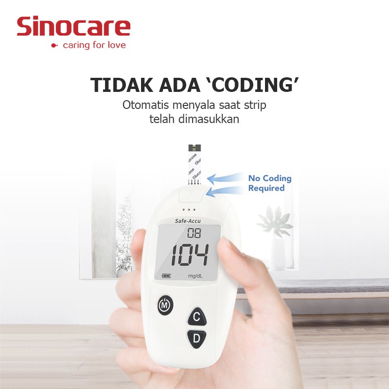 Sinocare Safe-Accu Alat Cek Gula Darah