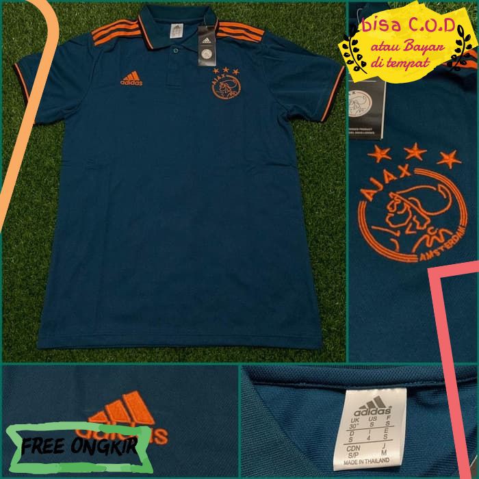 [COD]1067 KAOS POLO SHIRT POLOS PRIA WANITA MURAH AJAX AMSTERDAM HOME AWAY 2020 GRADE ORI