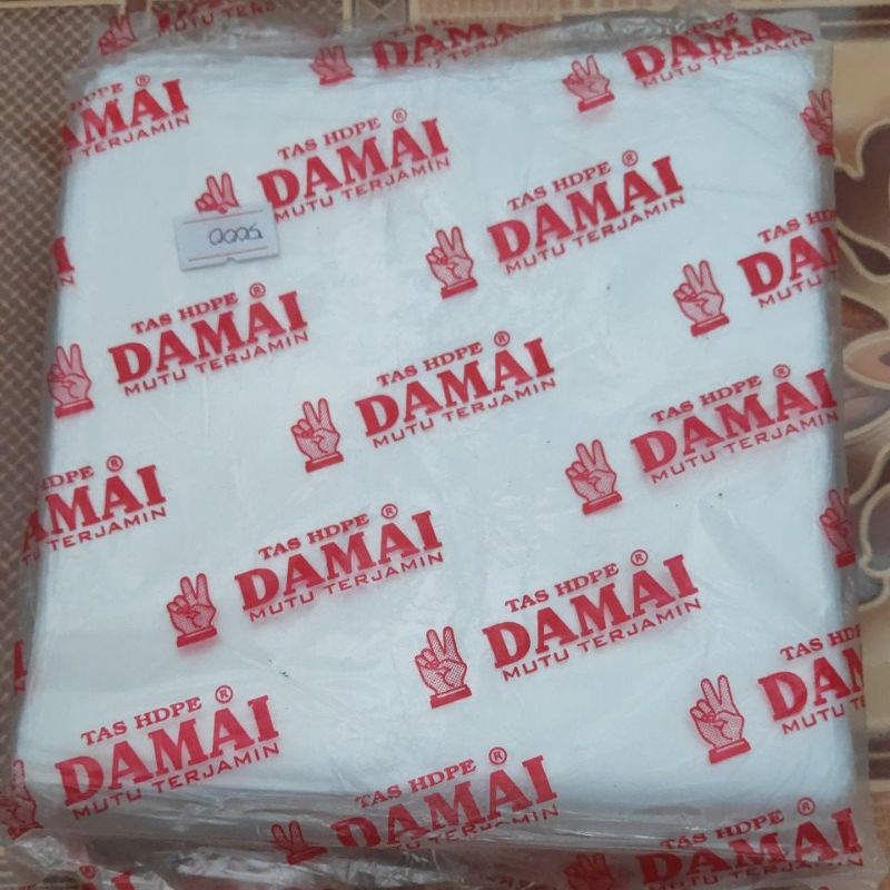 kantong kresek putih kecil damai