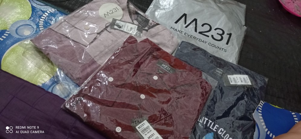 M231 Kemeja Pria Batik Panjang Hitam 1485a