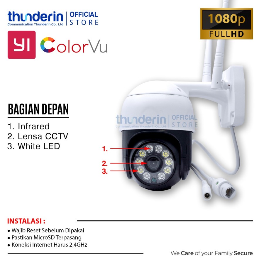 Kamera CCTV Wifi PTZ Outdoor Wireless IP Camera 2MP 1080P
