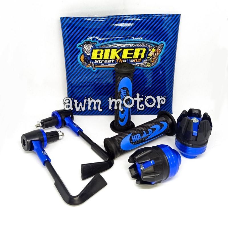 Kulit jok carbon warna + proguard L + jalu as roda + handgrip Nike 1paket isi 4macam universal