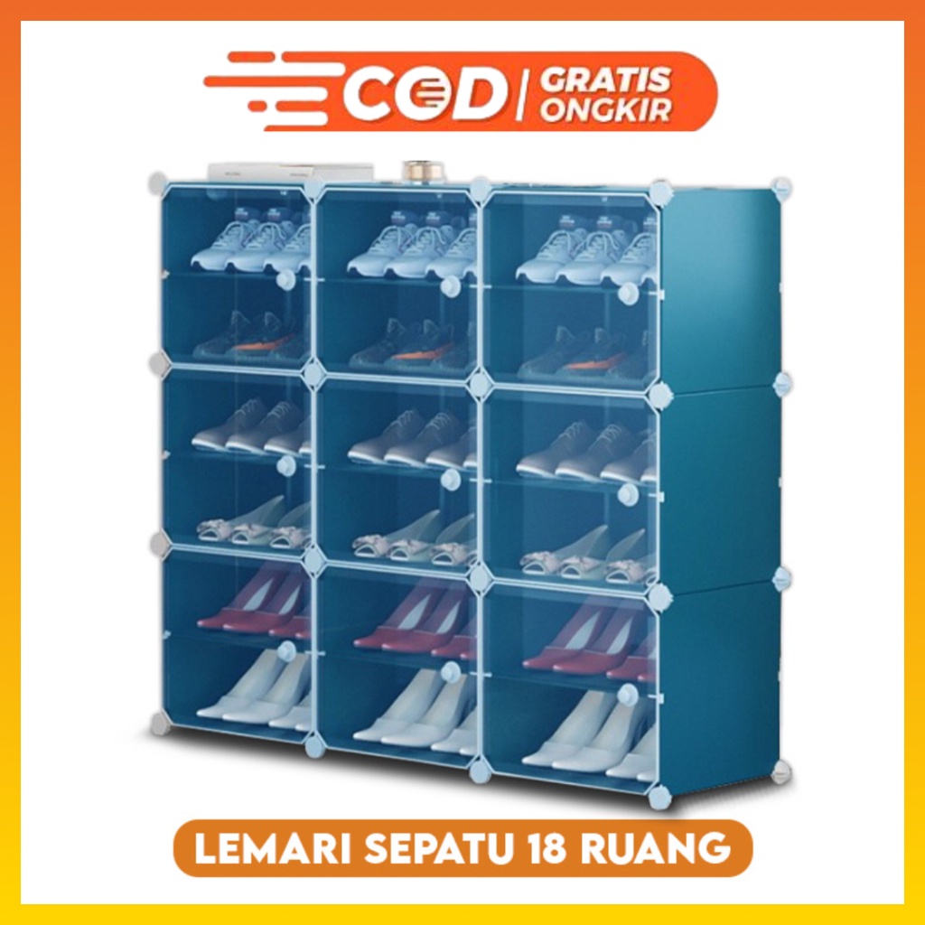 Rak Sepatu Anti Debu rak sepatu plastik 12 RuaNG Shoe Rack Portable box sepatu serbaguna WHFURNITURE