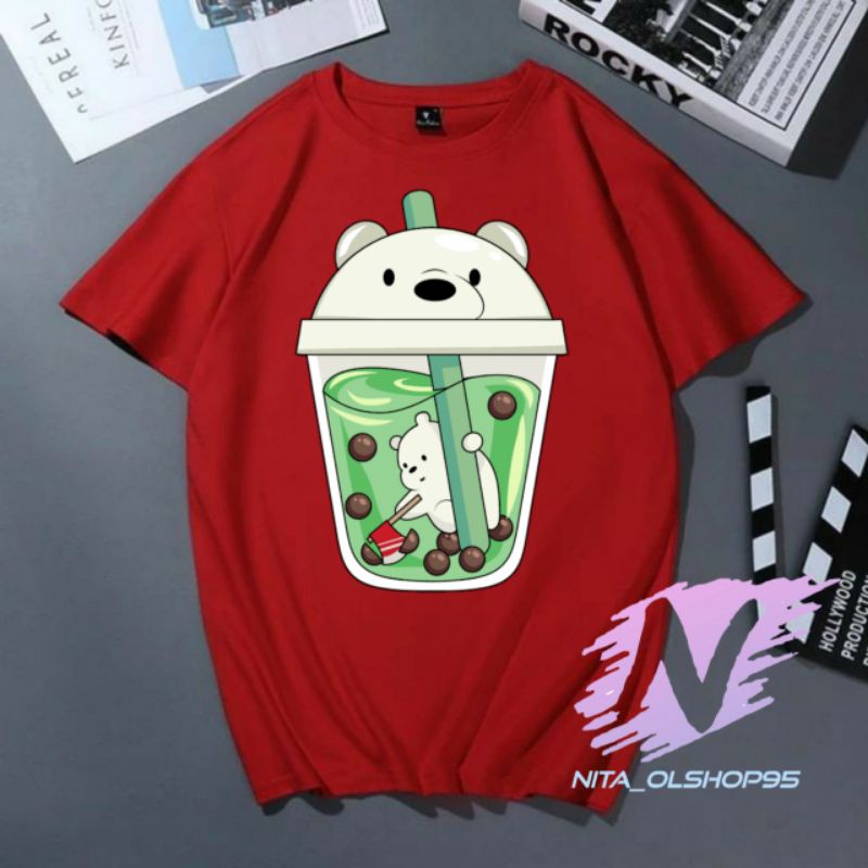 kaos anak animasi Boba we bare bears