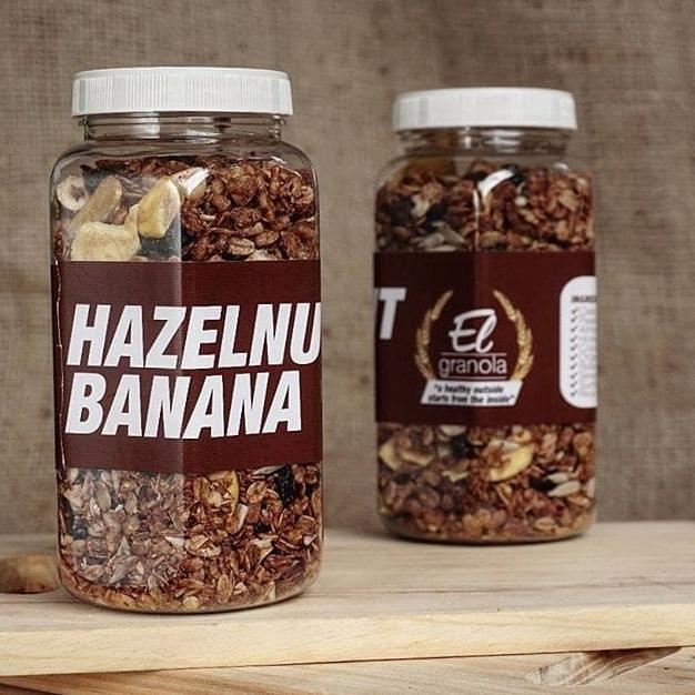 

El Granola Hazelnut Banana / Healthy Snack / Sereal