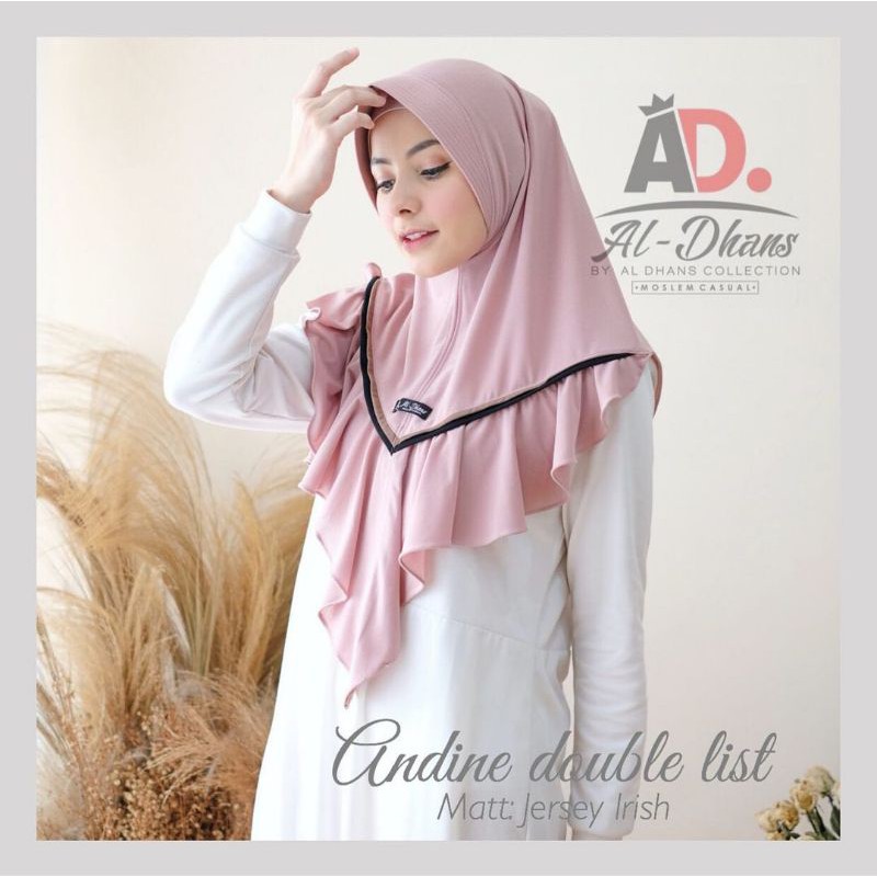 HIJAB ANDINE DOUBLE LIST ORY AL DANS/ HIJAB BERGO ALDANS