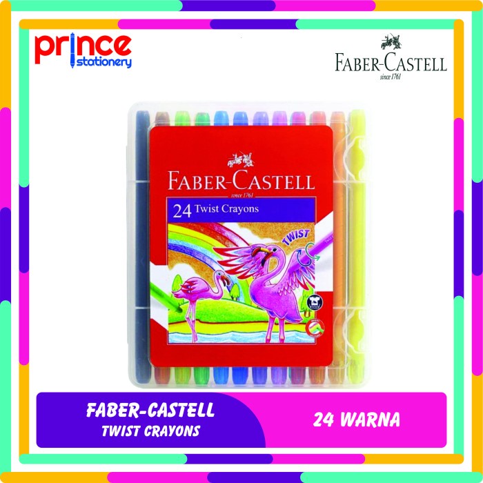 

(DISKON TERMURAH) FABER CASTELL 24 TWIST CRAYONS / CRAYON PUTAR 24 WARNA