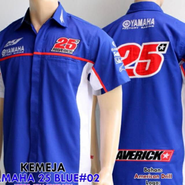 Kemeja Motogp Maverick Vinales Blue