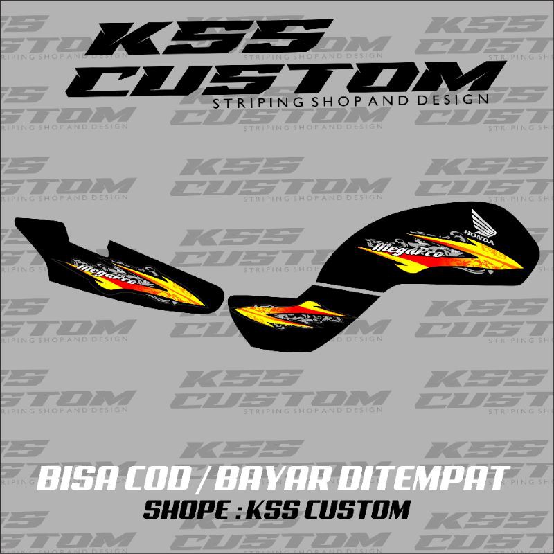 striping megapro hiu custom variasi terbaru - striping mp hiu variasi