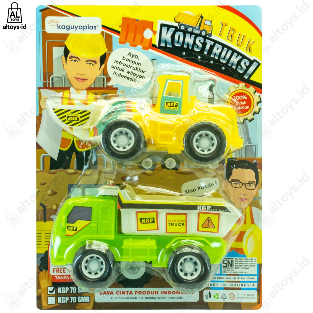 MAINAN MOBIL TRUCK KONSTRUKSI SET ISI 2PCS