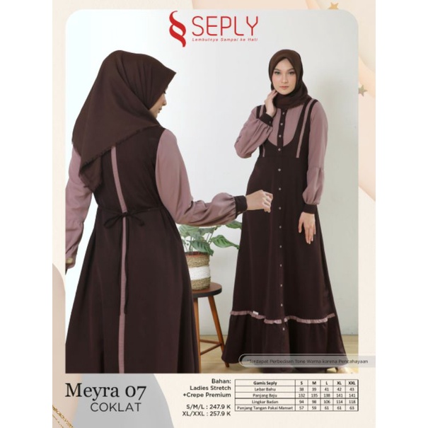 GAMIS SEPLY MEYRA 07 || GAMIS MURAH || Gamis Remaja terbaru