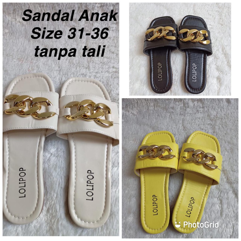 (LOLI-JKT) SD-C08 SANDAL ANAK IMPORT COUPLE DENGAN BUNDA TALI &amp; NON TALI