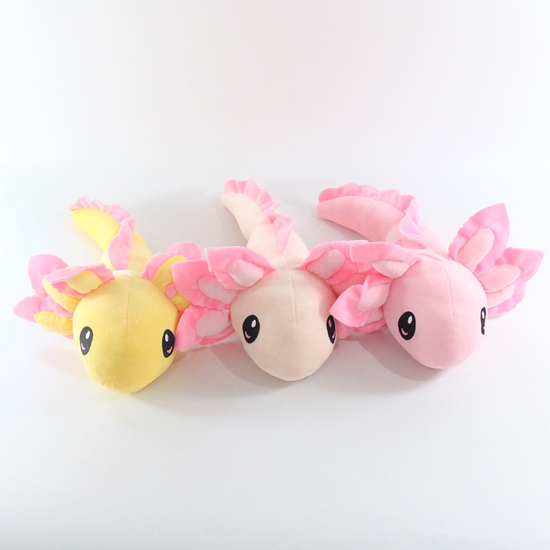 Mainan Boneka Stuffed Plush Kartun Axolotl 3 Warna 35cm Untuk Anak / Dewasa