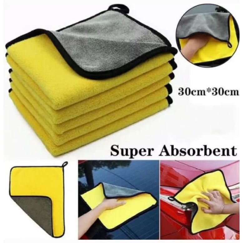 Kain Lap Microfiber Untuk Mobil Motor Ukuran 30cm x 30cm / 30cm x 40cm / 38cm x 45cm KUALITAS BAGUS