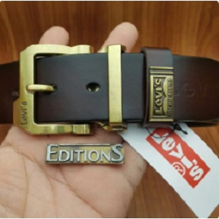 IKAT PINGGANG PRIA KULIT ASLI LEVI'S LEVIS GESPER MURAH CUCI GUDANG L4