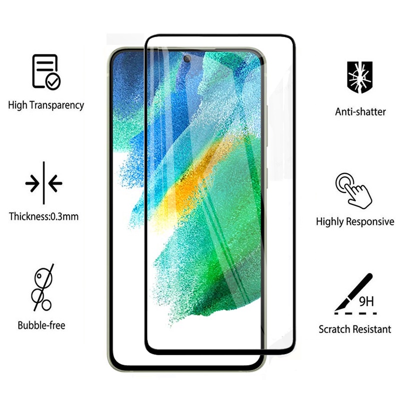 Pelindung Layar Tempered Glass Samsung Galaxy S21 Fe 5G Paket 2 in 1