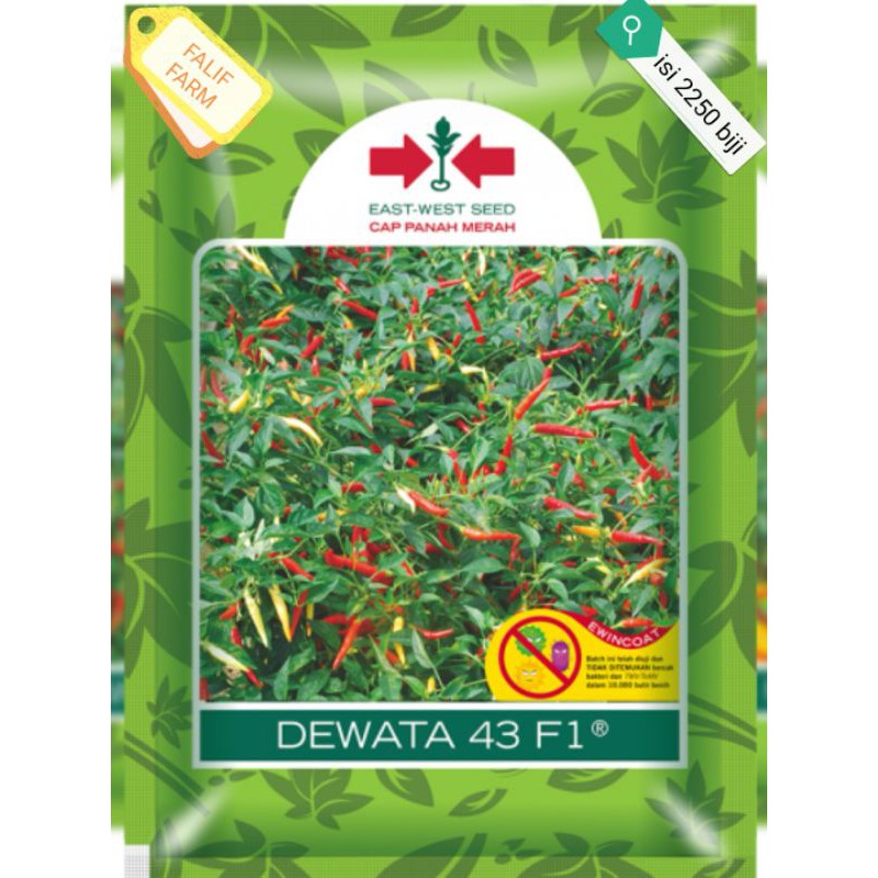 

[Bisa COD] Cabai Rawit DEWATA 43 F1 isi 2250 butir (setara 10 gram)