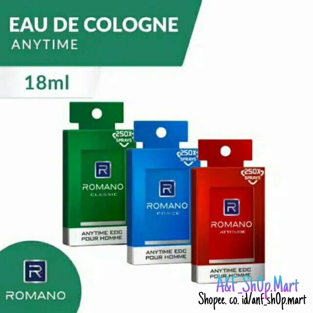 ROMANO EAU DE COLOGNE ANYTIME 18ml FORCE ATTITUDE - PARFUM SAKU