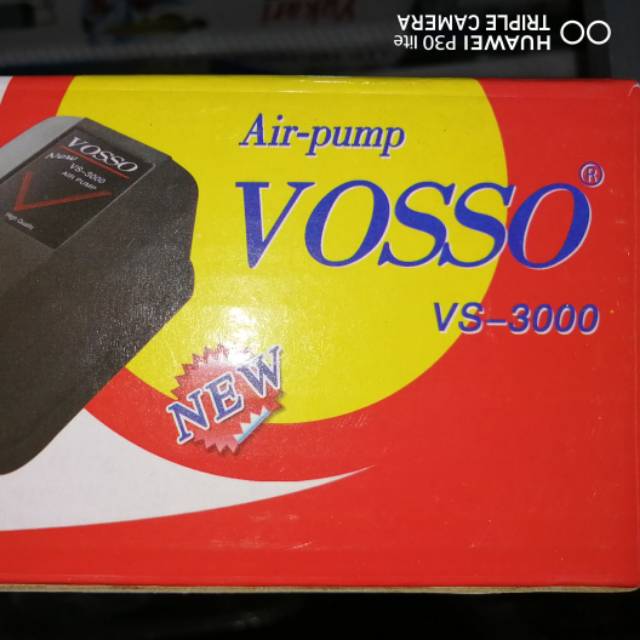 AIR PUMP mesin pompa aquarium AERATOR gelembung udara satu lobang lubang 1 Merek VOSSO VS-3000