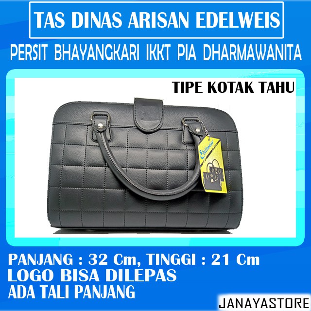 Tas Persit Bhayangkari Model KOTAK TAHU Merk Edelweis Bahan Premium
