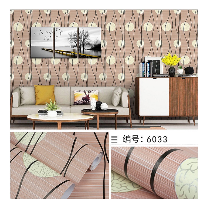 Wallpaper Dinding / Wallpaper Sticker POLKADOT COKLAT