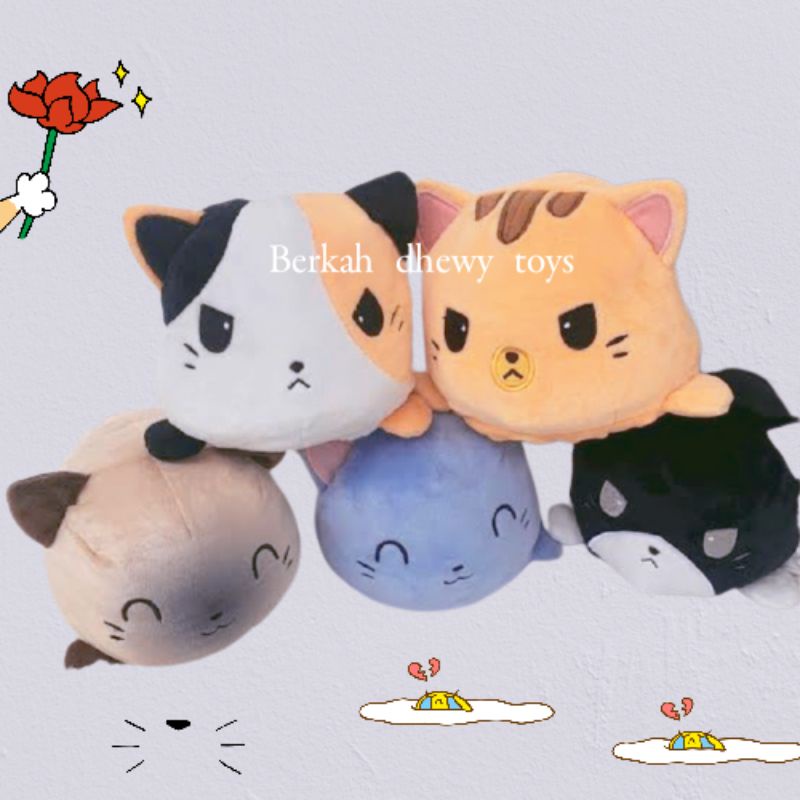 Boneka Kucing Dua Sisi Reversible Cat