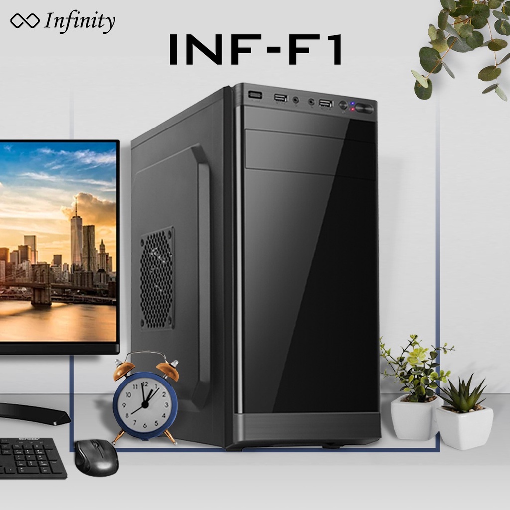 casing pc Case INFINITY F1 | DVD Slot | Inc PSU 250W