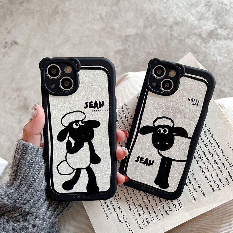 Soft Case Silikon Motif Kartun Shaun the Sheep Untuk iPhone 13 11 12 Pro Max 7 8 puls X XR XS XSMAX