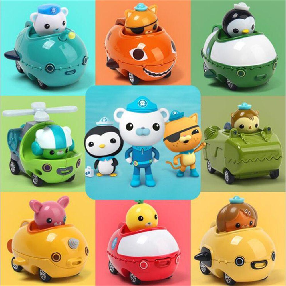 REBUY Rebuy Octonauts Figure Mainan Model Mobil Jari Khusus Press Teritip Kwazii Peso Mainan Kendaraan Hadiah Natal CaptainToy Kendaraan