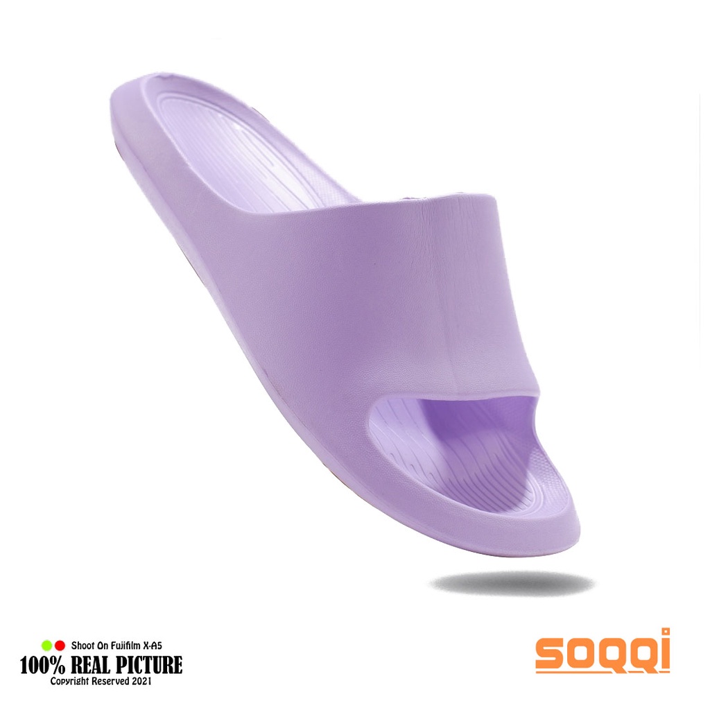 Sendal slop wanita karet import korea jelly original sandal selop jely cewek perempuan dewasa model slipon flat distro branded Soqqi-Dk 533 B kekinian murah promo lebaran cod keren 36-40