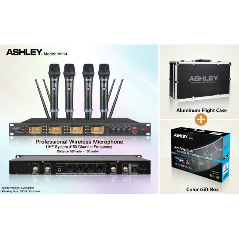 Mic wireless | Microphone Wireless ASHLEY M114 | ASHLEY M-114