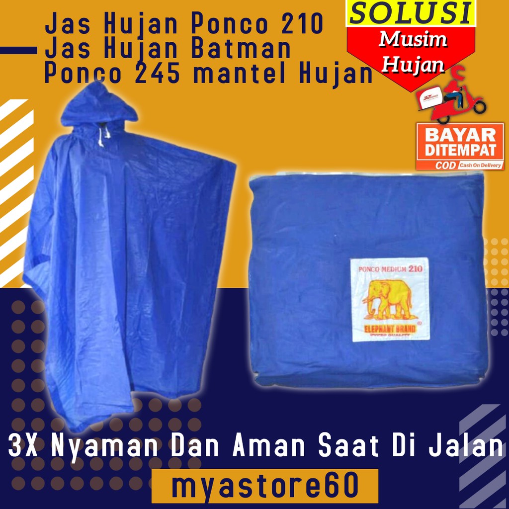 Jas Mantel Hujan Ujan Ponco Poncho 210 245 Batman Betmen Kalelawar Aksesoris Pengendara Motor