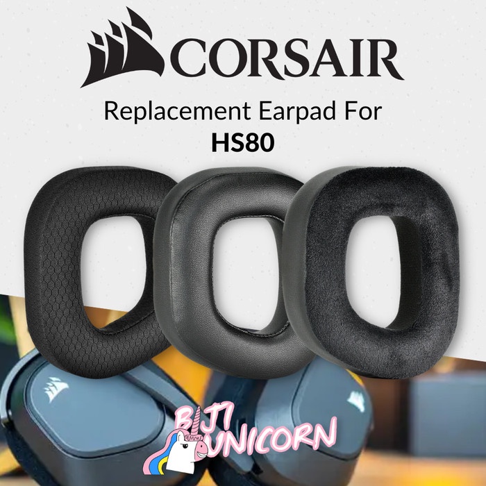 Earcup/Earpad/Ear Cushion Corsair HS80 HS 80 HS-80 Busa Foam Bantalan