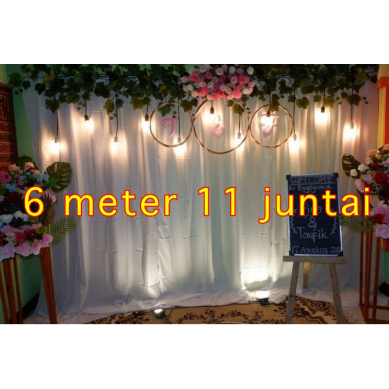 Lampu gantung 6 meter 11 juntai, Lampu backdrop, Lampu dekorasi