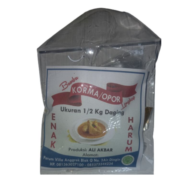 

Bumbu Korma Opor ALI AKBAR 30 gr