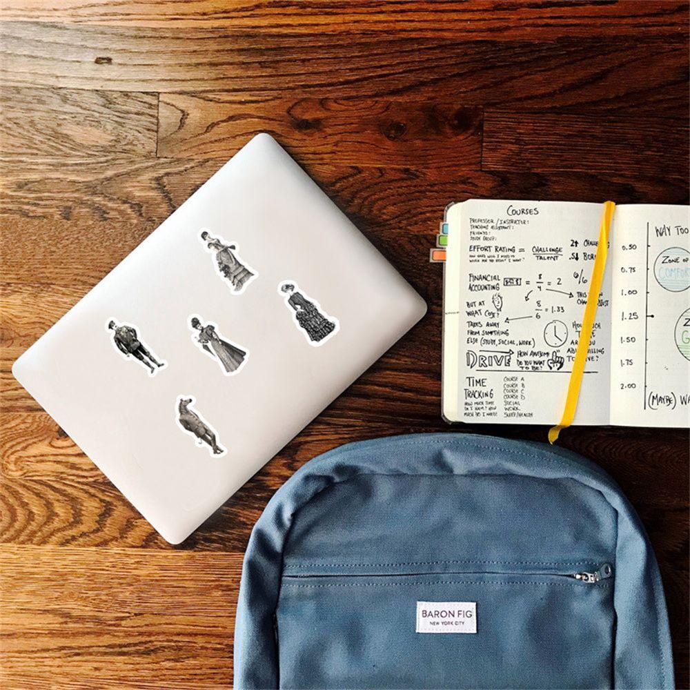 Augustina European Ladies Sticker Tahan Air Multi Use Laptop Untuk Mobil Gitar Usia Tengah Skateboard Vintage Poster Eropa