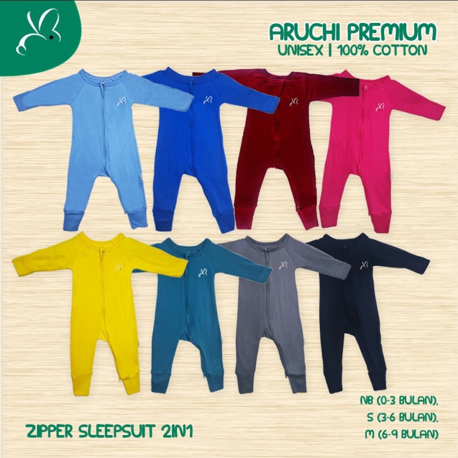 ARUCHI SLEEPSUIT ZIPPER / 1PCS