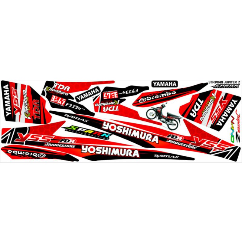 STRIPING STIKER LIS VARIASI MOTOR YAMAHA JUPITER Z