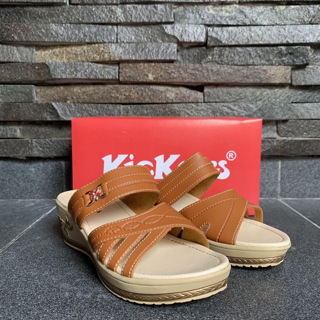 NEW ARRIVAL SANDAL SLOP WEDGES WANITA RESEPSI PESTA MODERN TERLARIS CASUAL TERMURAH WEDGES UMMI 2-5