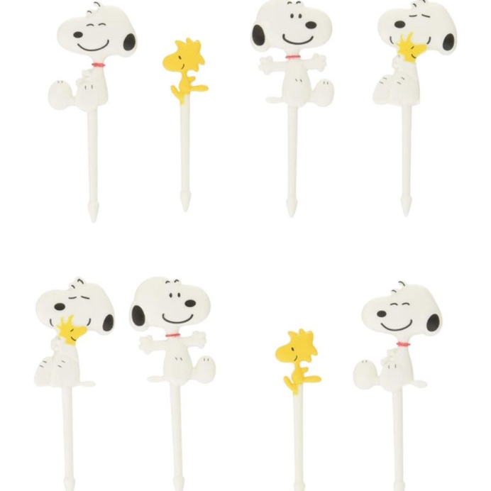 8pcs Set Garpu Snack Karakter : Snoopy / Garpu Bento/Food Pick